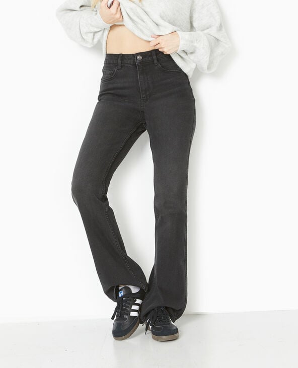 Jean flare bootcut taille haute noir - Pimkie