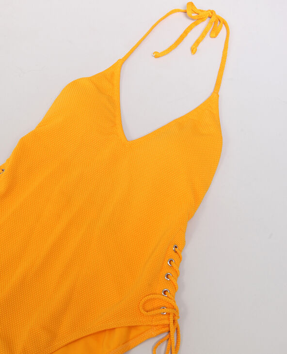 Maillot une pièce à dos nu orange - Pimkie