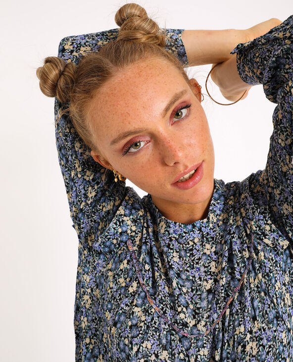Blouse à fleurs noir - Pimkie