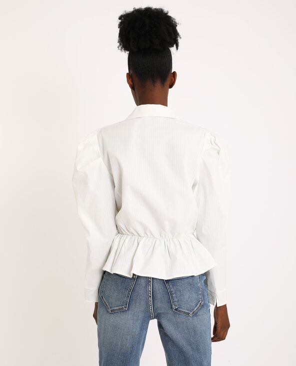 Blouse à col claudine écru - Pimkie