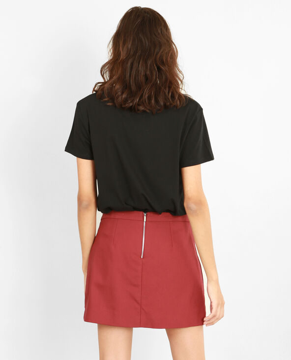 T-shirt tête de mort glitter noir - Pimkie