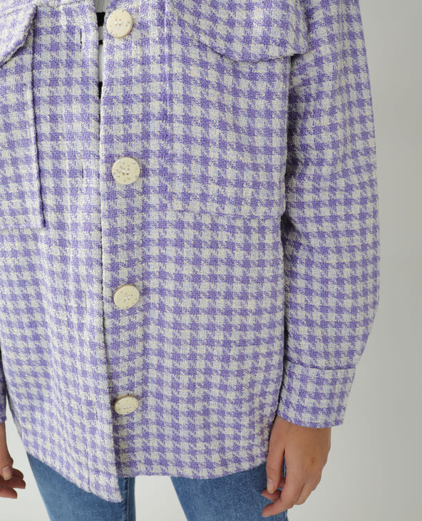 Surchemise en tweed lilas - Pimkie