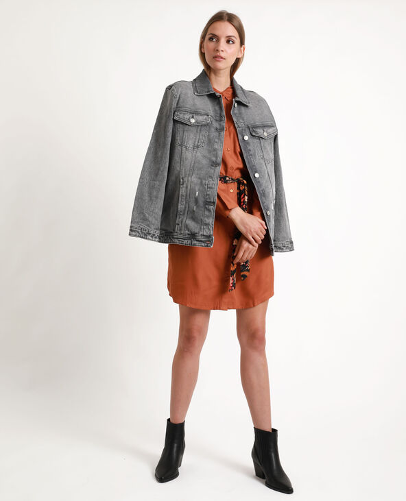 Robe-chemise fluide marron - Pimkie