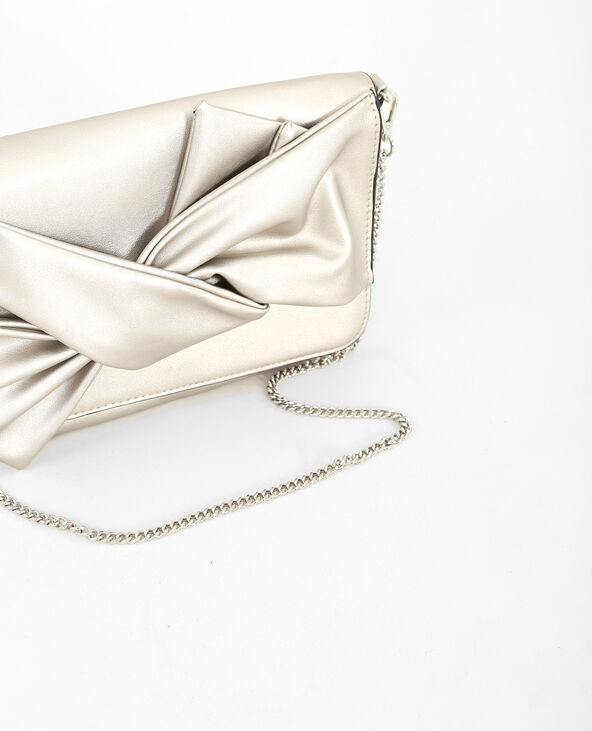 Sac pochette à nœud argenté - Pimkie