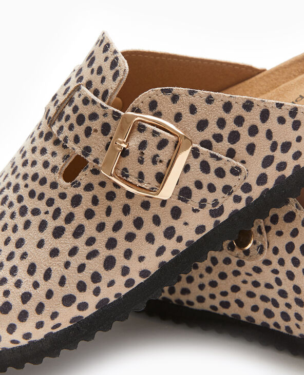 Mules fermées esprit sabot en suédine camel - Pimkie
