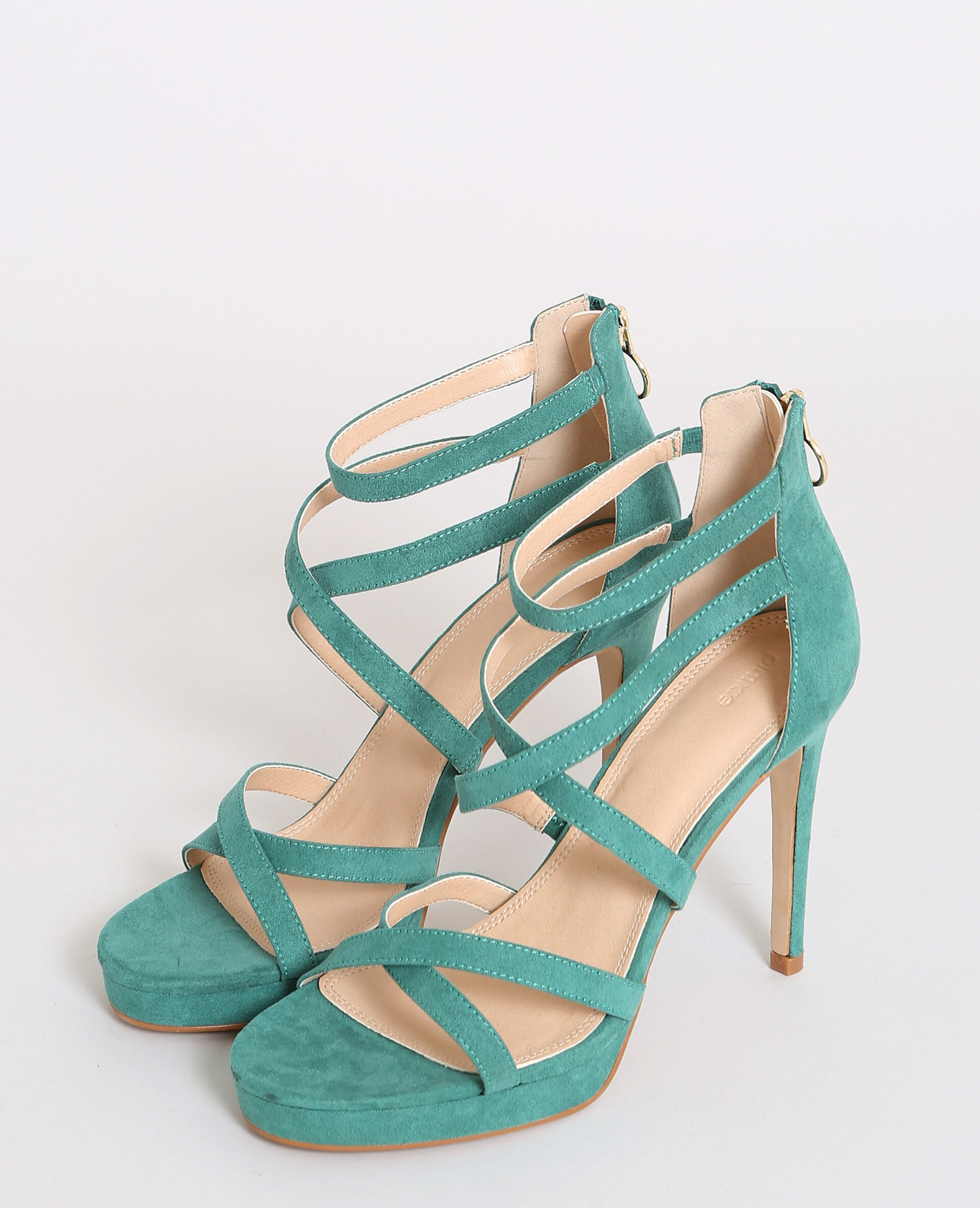sandales a talons vertes