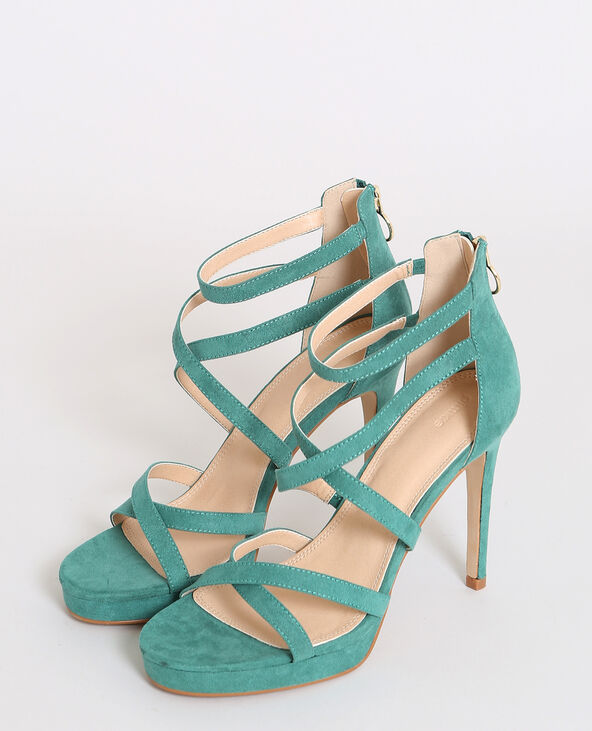 Sandales à talons aiguilles vert - Pimkie
