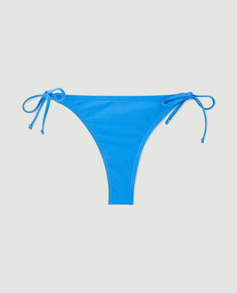 Bas de maillot tanga avec nouettes bleu - Pimkie