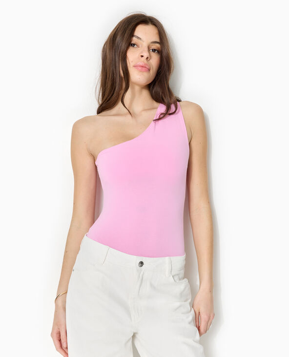 Body asymétrique one shoulder rose - Pimkie