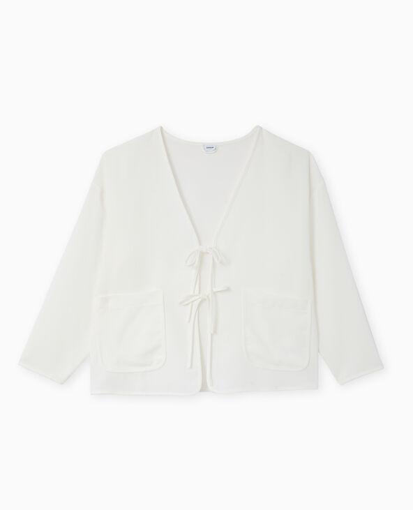 Veste légère et droite avec nouettes blanc - Pimkie