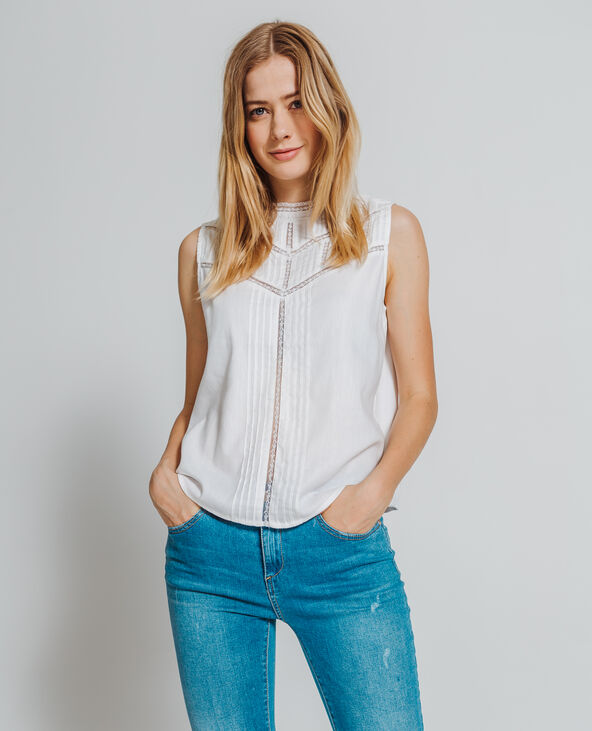Top en dentelle blanc - Pimkie