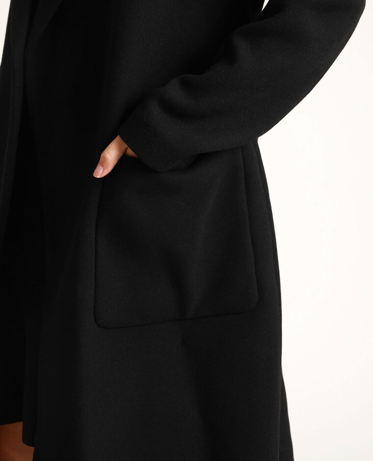 Manteau drap de laine noir - Pimkie