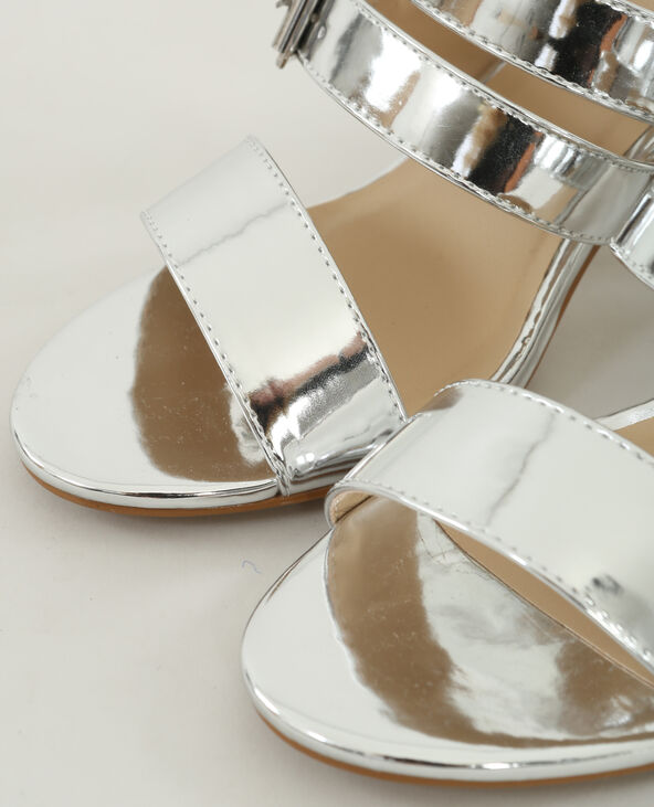 Sandale talon carre argent cheap