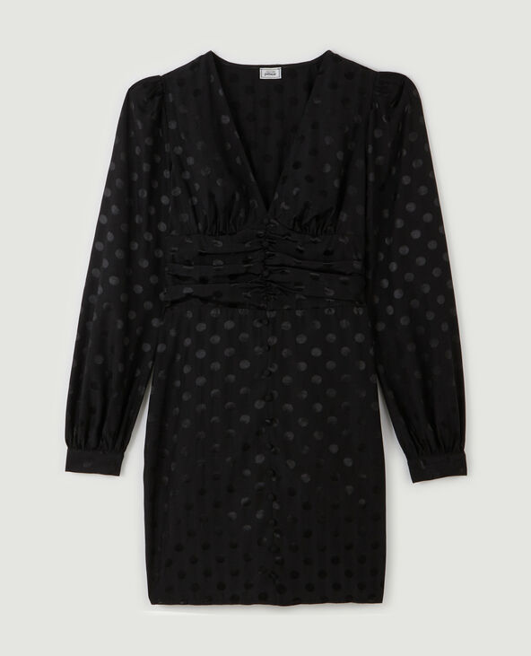Robe courte avec boutons noir - Pimkie