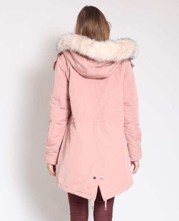 Parka hotsell fourrure rose