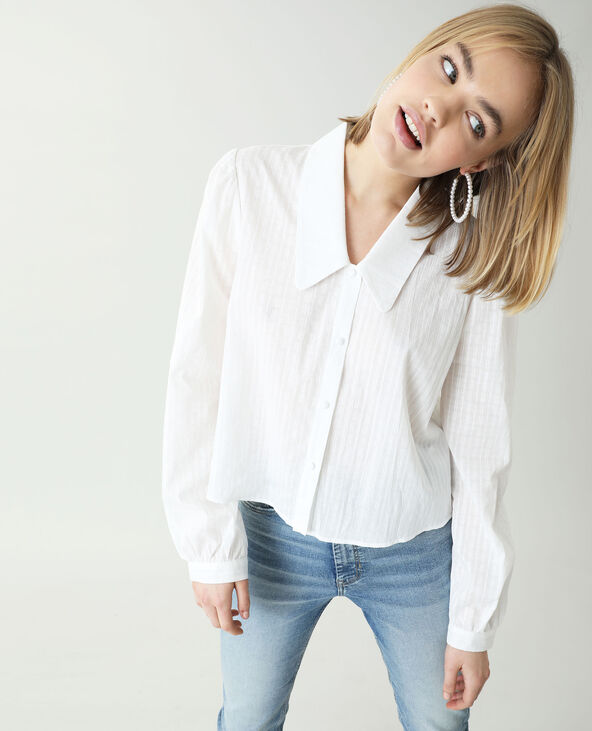 Chemise à motifs fantaisie et à maxi col blanc - Pimkie