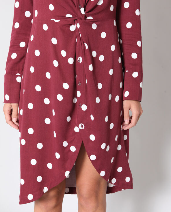 Robe boutonnée bordeaux - Pimkie