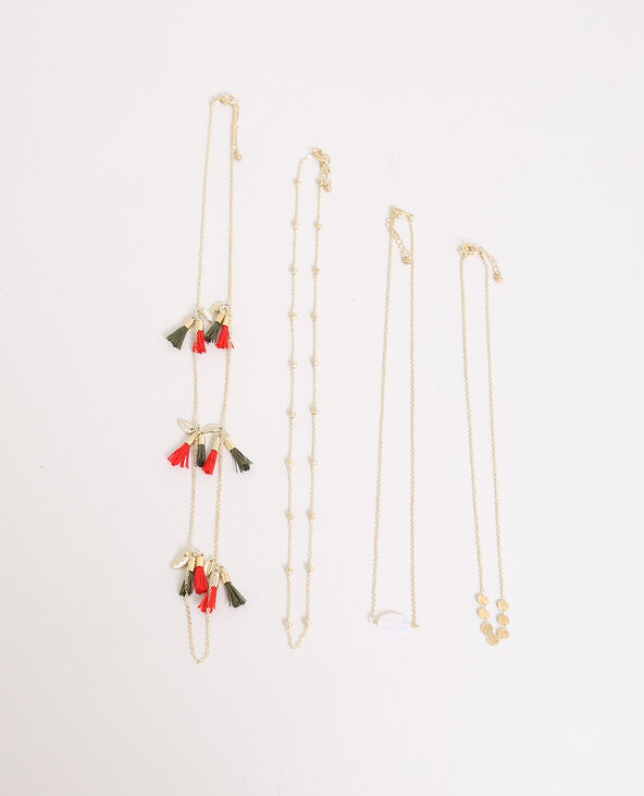 Lot de 4 colliers doré - Pimkie