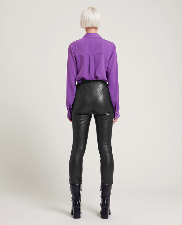 Legging simili cuir noir - Pimkie