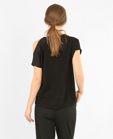 Top à manches peekaboo noir - Pimkie