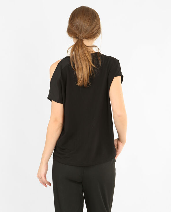 Top à manches peekaboo noir - Pimkie