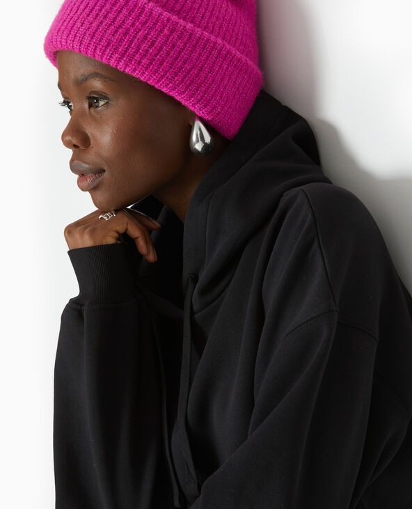 Sweat capuche avec poche devant noir - Pimkie