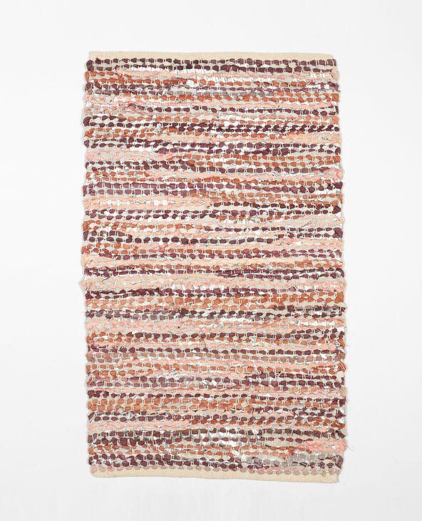 Tapis tissé cuir rose - Pimkie