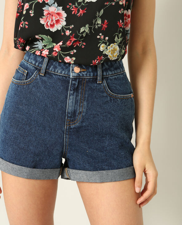 Short mom bleu foncé - Pimkie