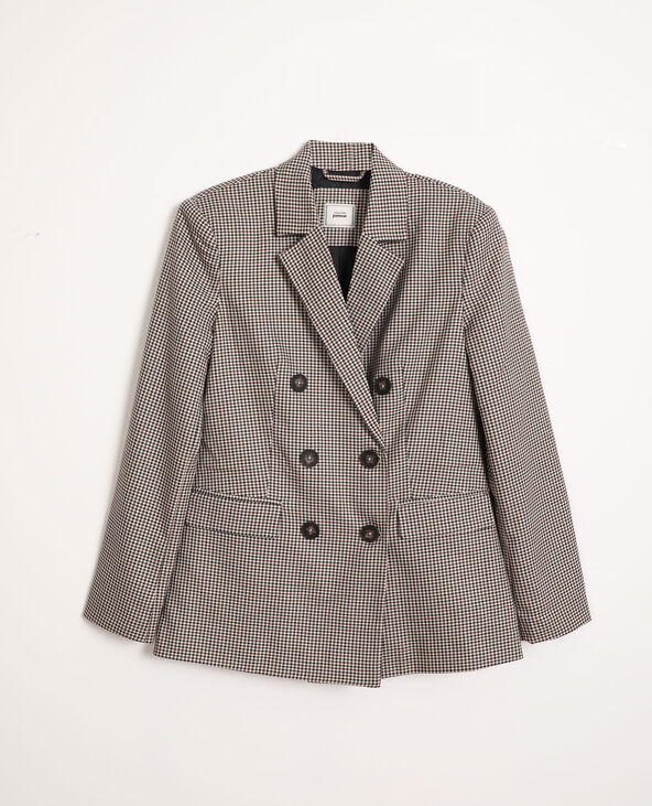 Blazer oversized imprimé beige - Pimkie