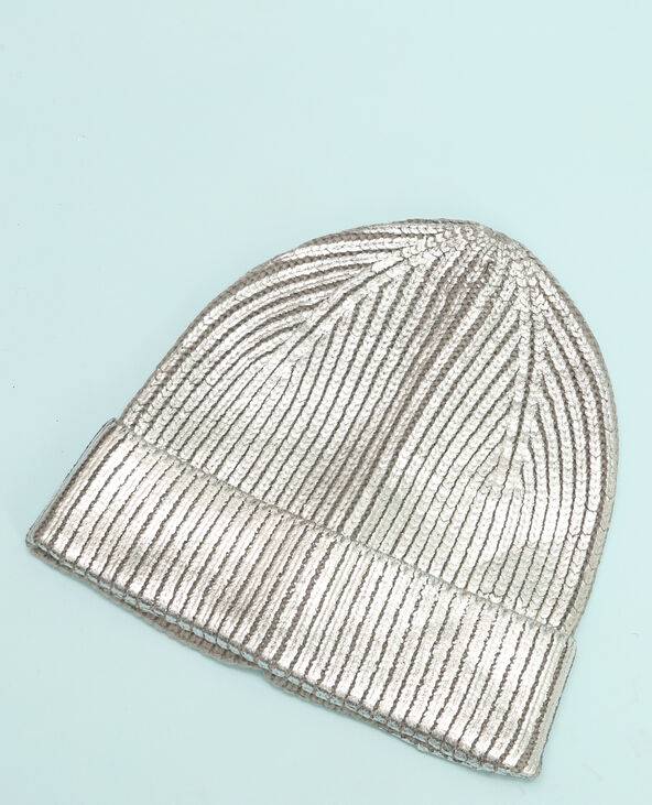 Bonnet métallisé argenté - Pimkie
