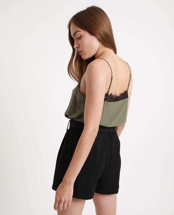 Top à dentelle taupe - Pimkie