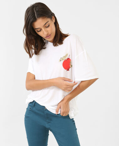 T-shirt ample blanc - Pimkie