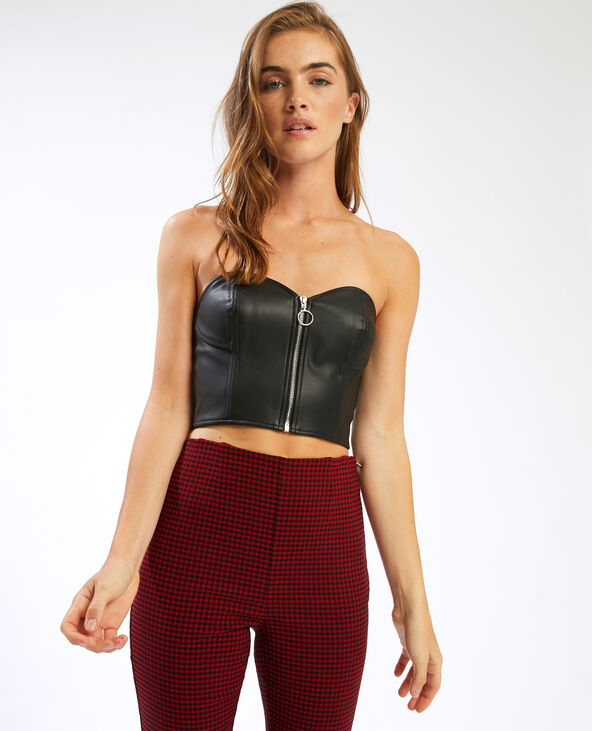 Bustier cuir noir on sale