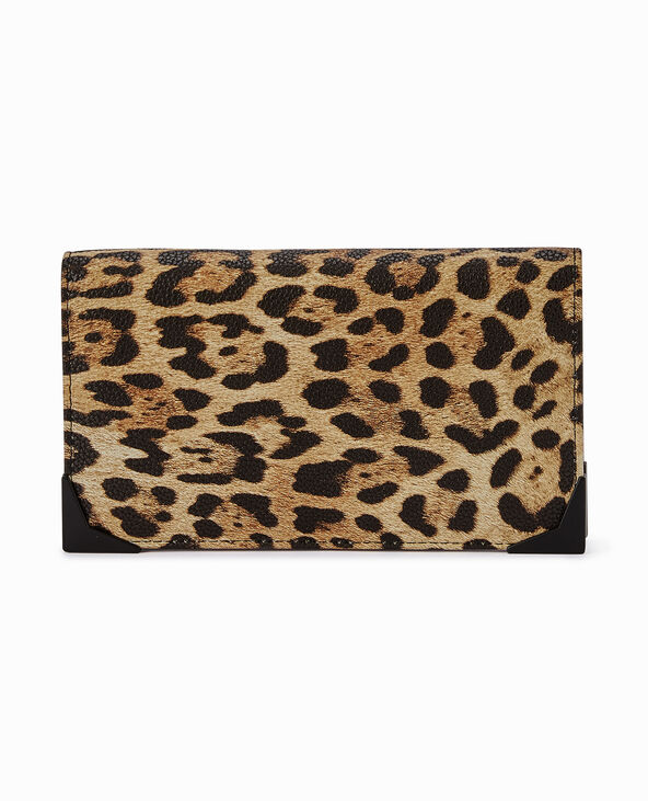 Porte-feuille en simili cuir motif léopard noir - Pimkie