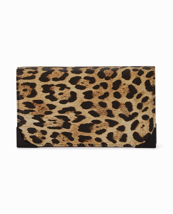 Porte-feuille en simili cuir motif léopard noir - Pimkie