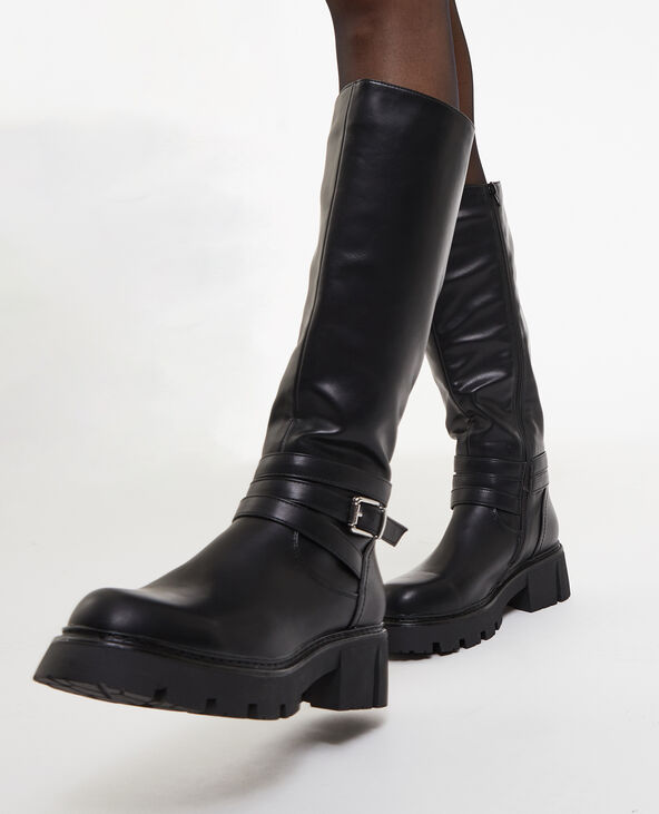 Bottes esprit motard avec bride noir - Pimkie