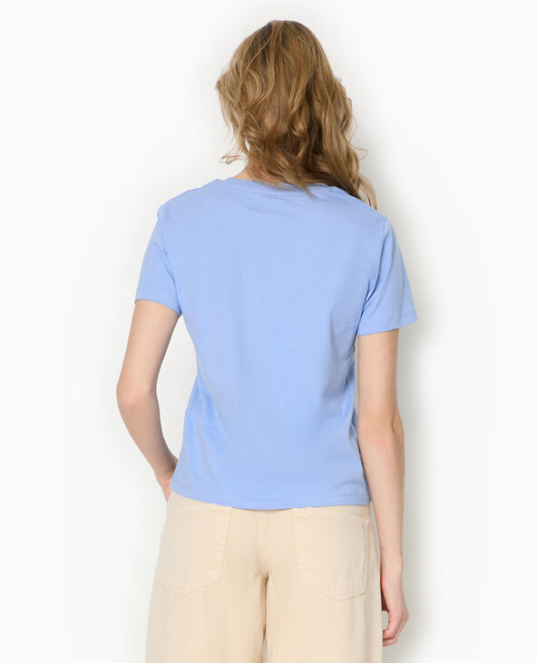 T-shirt basique col rond bleu - Pimkie