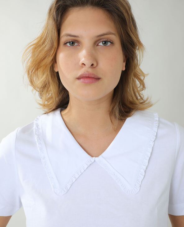 T-shirt maxi col Claudine blanc - Pimkie
