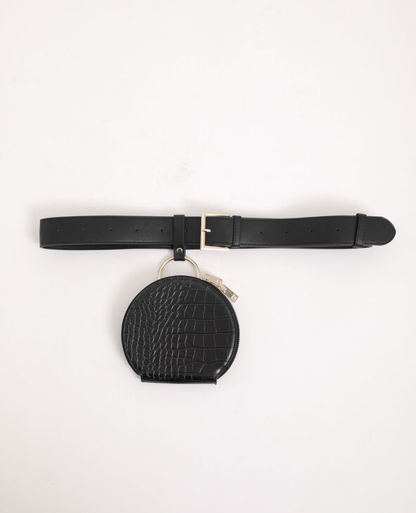 Pochette ronde avec bandoulière noir - Pimkie