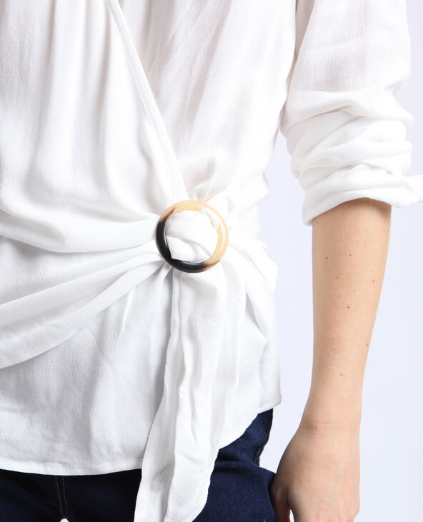 Blouse cache-cœur blanc - Pimkie