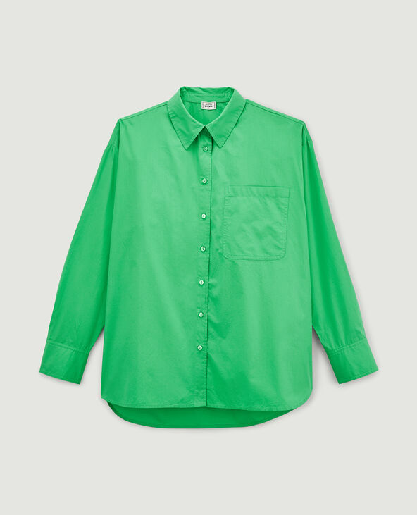 Chemise oversize manches longues vert - Pimkie