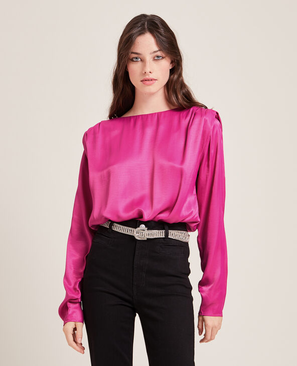 Body manches longues épaulettes rose fuchsia - Pimkie