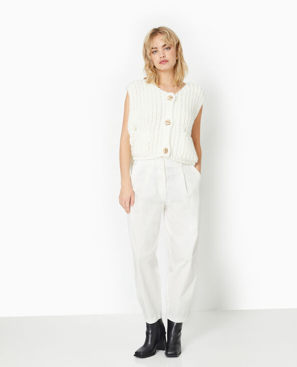 Pantalon balloon en toile écru - Pimkie