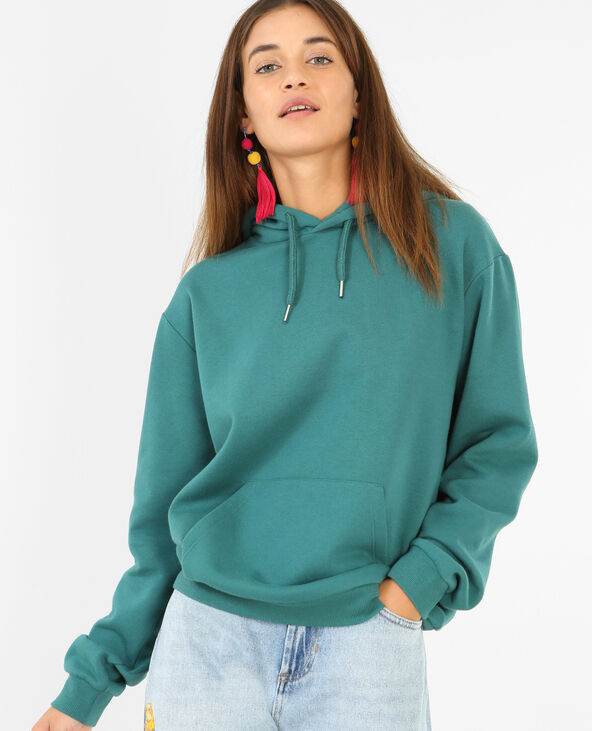 Sweat à capuche vert foncé - Pimkie