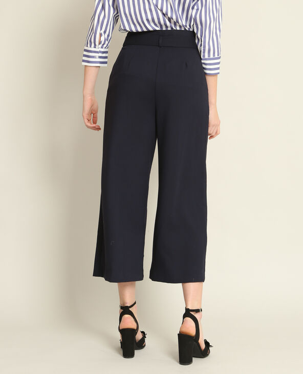 Pantalon fluide 7/8 bleu marine - Pimkie