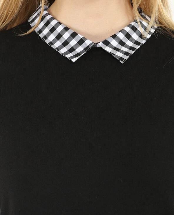 Pull effet superposition noir - Pimkie