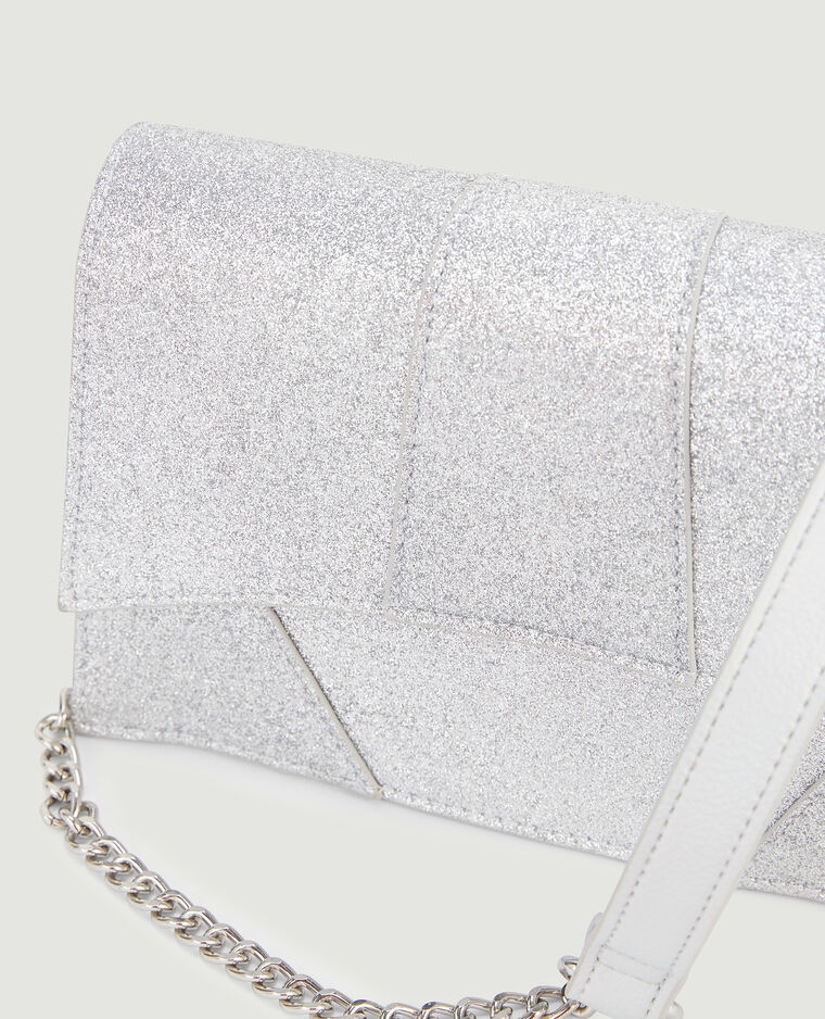 Sac boxy pailleté argenté - Pimkie