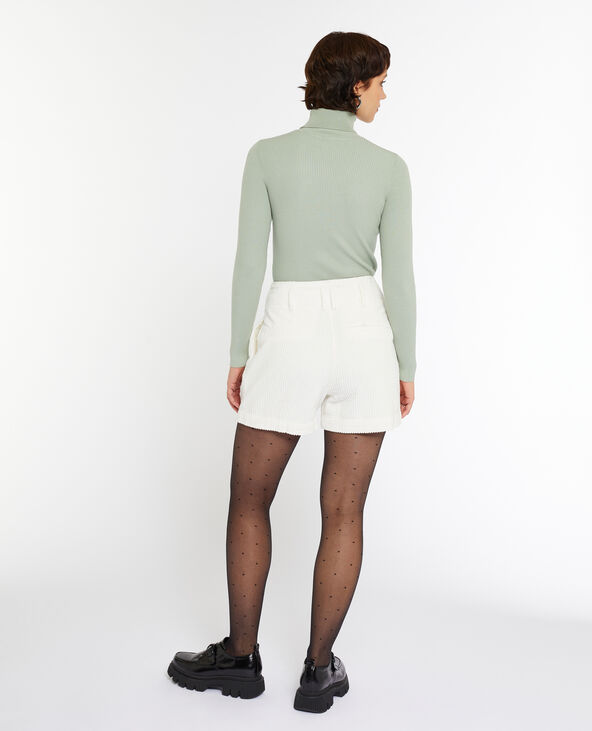 Short velours taille haute avec pinces blanc - Pimkie