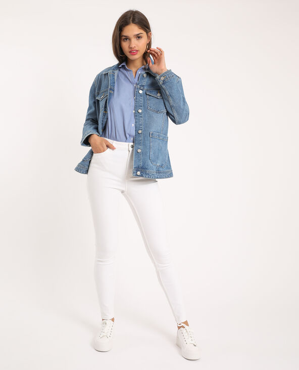 Chemise manches ballon bleu foncé - Pimkie