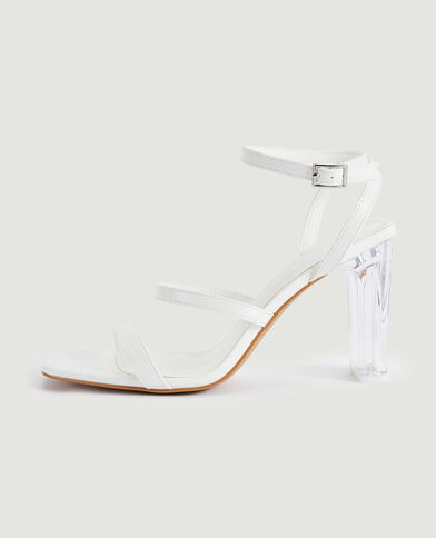 Sandales avec talons plexi blanc - Pimkie